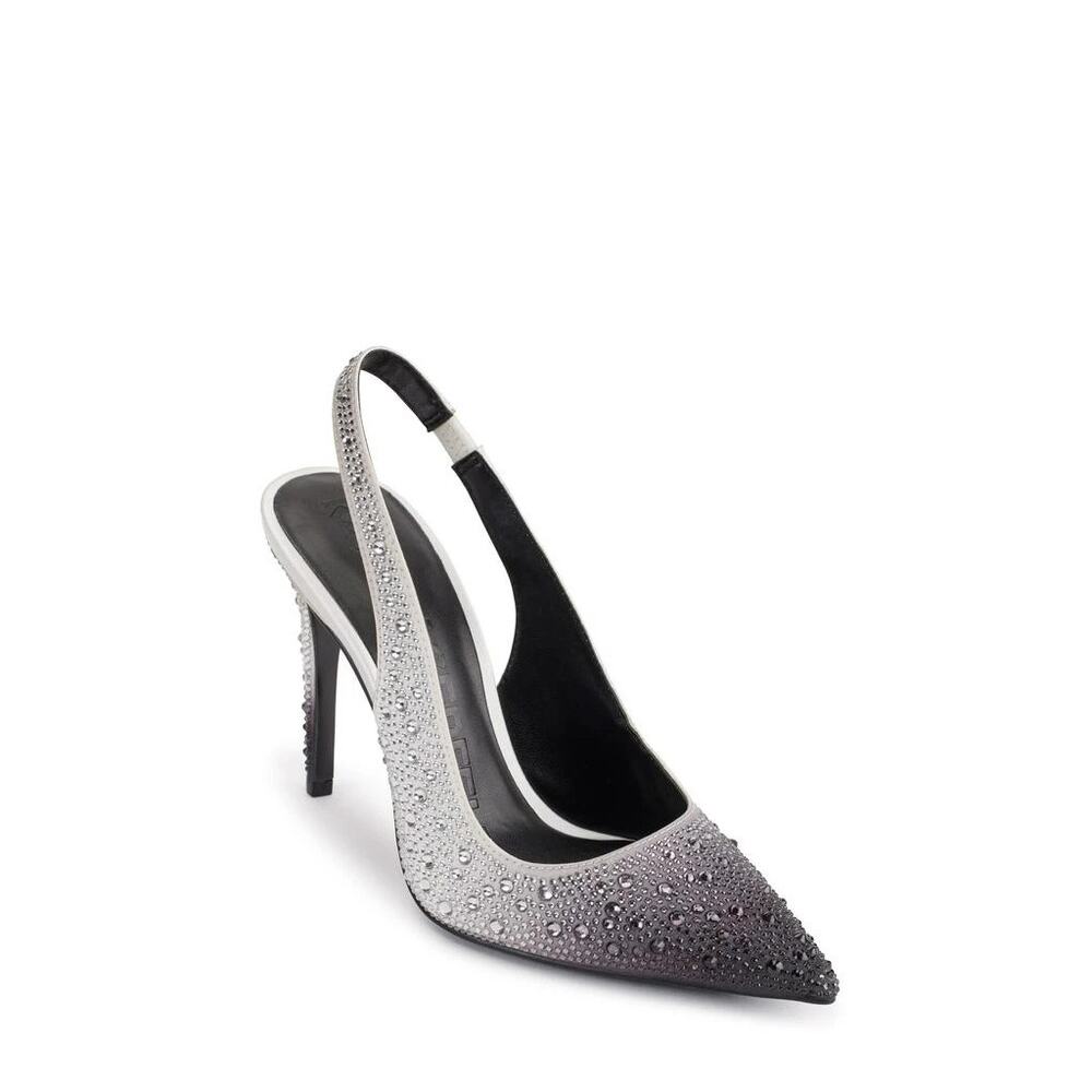 Karl Lagerfeld Paris Women's Chalina Rhinestone Slingback Pumps Stiletto Heels